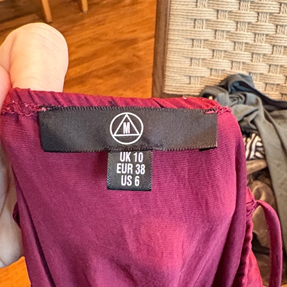 Pink Satin Off-Shoulder Romper - Picture 2 of 4